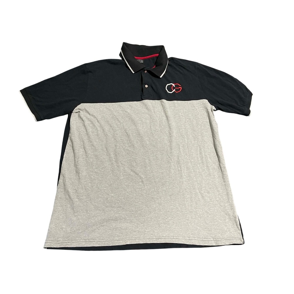 COOGI Polo Shirt Mens 4X Black Grey Authentic Australian Gear Colorblock Pique